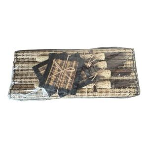 $5 ADD ON NEW Oriental Bamboo Dining Set of 4 Including Placemats And Utensils